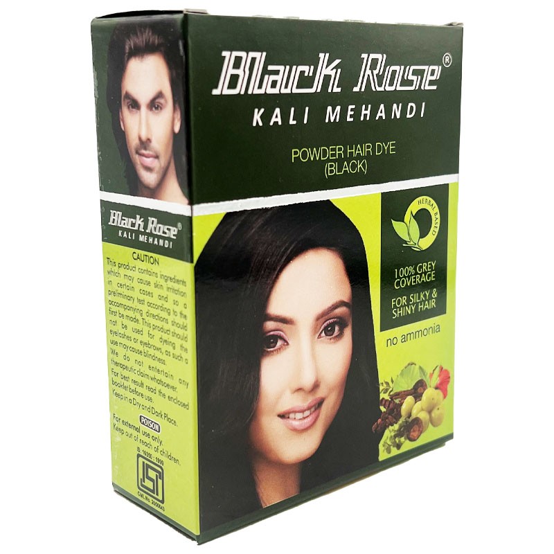Black Rose Kali Mehandi Powder Hair Dye Black 50g
